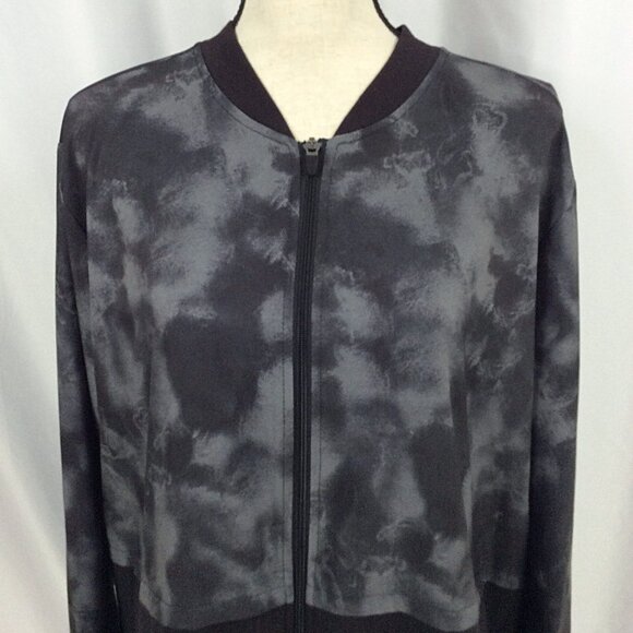 Tek Gear DryTek Plus Size Mixed Media Windbreaker Jacket Womens 1X Black Workout - Picture 6 of 11